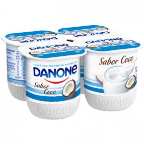 DANONE yogur sabor coco pack 4 unidades